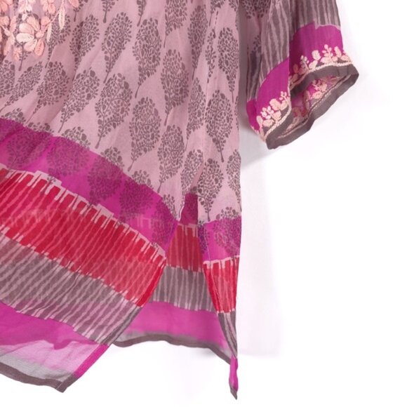 AMAYA ALLEGRA 100% SILK GEORGETTE TUNIC
Hand Embroidered & Printed 40 MEDIUM /LG - Picture 10 of 16